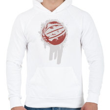 PRINTFASHION Kosárlabda - Férfi kapucnis pulóver - Fehér férfi pulóver, kardigán
