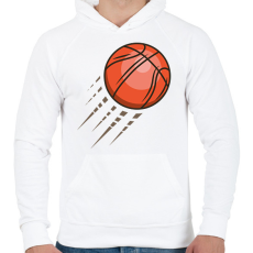 PRINTFASHION Kosárlabda - Férfi kapucnis pulóver - Fehér
