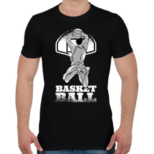 PRINTFASHION Kosárlabda - Férfi póló - Fekete férfi póló