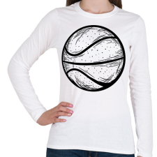 PRINTFASHION Kosárlabda - Női hosszú ujjú póló - Fehér női póló