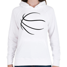 PRINTFASHION Kosárlabda - Női kapucnis pulóver - Fehér női pulóver, kardigán