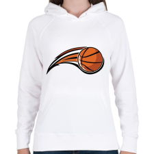 PRINTFASHION Kosárlabda - Női kapucnis pulóver - Fehér női pulóver, kardigán
