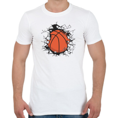 PRINTFASHION Kosárlabda üvegkár - Férfi póló - Fehér