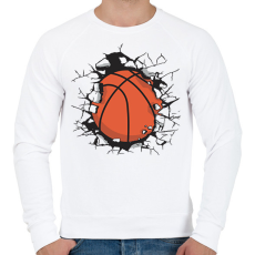 PRINTFASHION Kosárlabda üvegkár - Férfi pulóver - Fehér