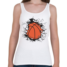 PRINTFASHION Kosárlabda üvegkár - Női atléta - Fehér női trikó