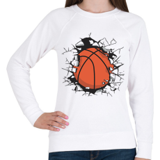 PRINTFASHION Kosárlabda üvegkár - Női pulóver - Fehér