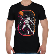 PRINTFASHION Kosárlabdás asztronauta - Férfi póló - Fekete
