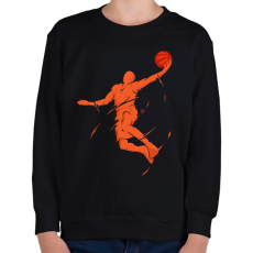PRINTFASHION Kosárlabdás - Gyerek pulóver - Fekete