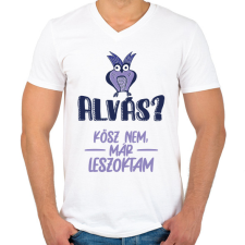 PRINTFASHION Kösz nem, már leszoktam - Férfi V-nyakú póló - Fehér férfi póló