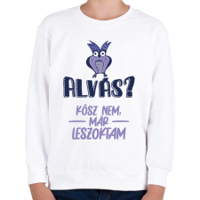 PRINTFASHION Kösz nem, már leszoktam - Gyerek pulóver - Fehér gyerek pulóver, kardigán