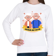 PRINTFASHION Köszönjük, hogy vagytok - Női pulóver - Fehér női pulóver, kardigán