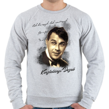 PRINTFASHION Kosztolányi Dezső - Férfi pulóver - Sport szürke férfi pulóver, kardigán