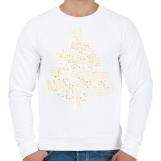 PRINTFASHION Kotta karácsonyfa - Férfi pulóver - Fehér