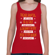 PRINTFASHION Kövér bankszámla és vékony test karácsonyra - Női atléta - Cseresznyepiros