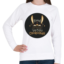 PRINTFASHION Kövesd a nyuszit - Női pulóver - Fehér női pulóver, kardigán