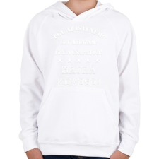 PRINTFASHION Kövesd - Gyerek kapucnis pulóver - Fehér gyerek pulóver, kardigán