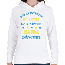 PRINTFASHION Kövesd - Női kapucnis pulóver - Fehér női pulóver, kardigán