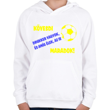 PRINTFASHION Kövesdi drukker - Gyerek kapucnis pulóver - Fehér gyerek pulóver, kardigán