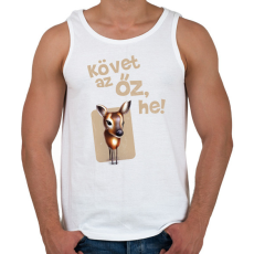 PRINTFASHION Követ az őz he - Férfi atléta - Fehér