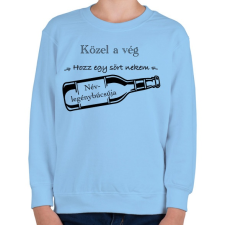 PRINTFASHION Közel a vég - Gyerek pulóver - Világoskék gyerek pulóver, kardigán