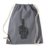 PRINTFASHION középső ujj - Sportzsák, Tornazsák - Grafitszürke