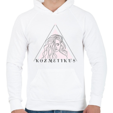 PRINTFASHION Kozmetikus minta - Férfi kapucnis pulóver - Fehér