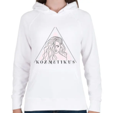 PRINTFASHION Kozmetikus minta - Női kapucnis pulóver - Fehér