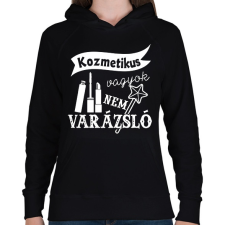 PRINTFASHION Kozmetikus - Női kapucnis pulóver - Fekete női pulóver, kardigán