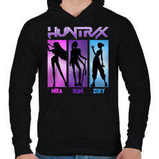 PRINTFASHION Kpop Demon hunters - Férfi kapucnis pulóver - Fekete