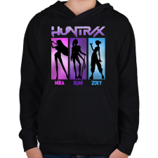 PRINTFASHION Kpop Demon hunters - Gyerek kapucnis pulóver - Fekete gyerek pulóver, kardigán