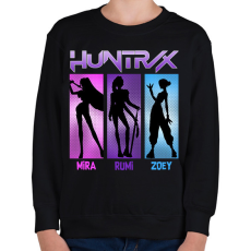PRINTFASHION Kpop Demon hunters - Gyerek pulóver - Fekete