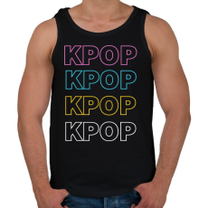 PRINTFASHION KPOP - Férfi atléta - Fekete