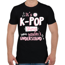 PRINTFASHION KPOP rajongó - Férfi póló - Fekete férfi póló