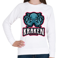 PRINTFASHION Kraken Slayer - Női pulóver - Fehér női pulóver, kardigán