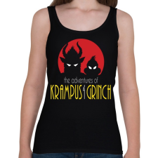 PRINTFASHION Krampusz és Grincs - Női atléta - Fekete női trikó