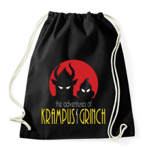 PRINTFASHION Krampusz és Grincs - Sportzsák, Tornazsák - Fekete tornazsák