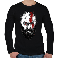 PRINTFASHION Kratos - God of War - Férfi hosszú ujjú póló - Fekete férfi póló