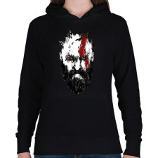 PRINTFASHION Kratos - God of War - Női kapucnis pulóver - Fekete női pulóver, kardigán