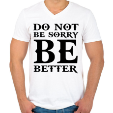 PRINTFASHION Kratos idézet - Férfi V-nyakú póló - Fehér