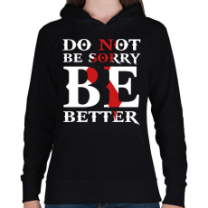 PRINTFASHION Kratos idézet - Női kapucnis pulóver - Fekete