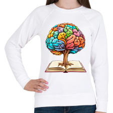 PRINTFASHION Kreatív agy - Női pulóver - Fehér női pulóver, kardigán