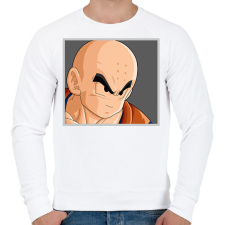 PRINTFASHION Krilin - Férfi pulóver - Fehér férfi pulóver, kardigán