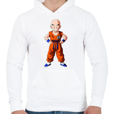 PRINTFASHION Krillin - Férfi kapucnis pulóver - Fehér