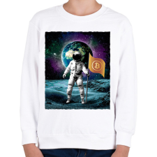 PRINTFASHION Kripto az űrben - Gyerek pulóver - Fehér gyerek pulóver, kardigán