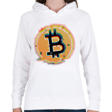 PRINTFASHION Kriptovaluta - Női kapucnis pulóver - Fehér