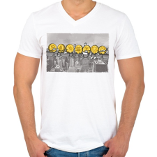 PRINTFASHION Kriptovaluták - Férfi V-nyakú póló - Fehér férfi póló