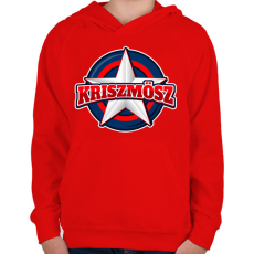 PRINTFASHION KRISZMÖSZ - Gyerek kapucnis pulóver - Piros