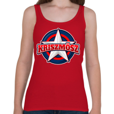 PRINTFASHION KRISZMÖSZ - Női atléta - Cseresznyepiros női trikó