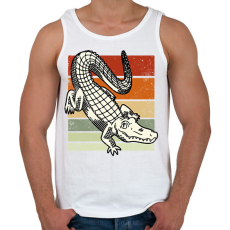 PRINTFASHION Krokodil - Férfi atléta - Fehér