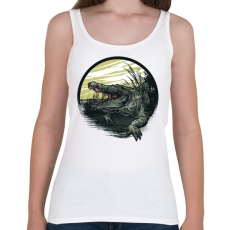 PRINTFASHION Krokodil grafika - Női atléta - Fehér